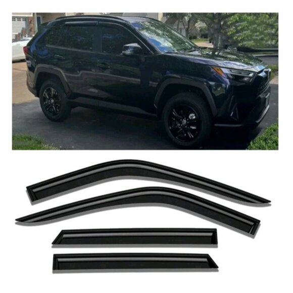 Durable Window Rain Guards for Ford Explorer 2020-2024 Adhesive Visors Dark Tint - Picture 3 of 7